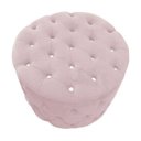 Ver imagem 2 de Puff Decorativo Sala Recepção Escritório Baú Capitone com Strass Suede Rosa