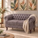 Ver imagem 1 de Namoradeira Chesterfield Duque 2 Lugares em Dallas Cinza
