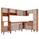 Ver imagem 3 de Cozinha Completa 15 Portas 1 Gaveta 100% Mdf Cm0070 Freijó/off White - Genialflex