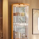 Ver imagem 2 de Cristaleira de Vidro com Led 67cm Sala de Jantar Ravion Cinamomo/off White M20 - D’Rossi