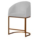 Ver imagem 1 de Poltrona Estilo Banqueta Decorativa Mia Tecido em Suede Base Metal Bronze - Estopar Poltrona Mia Sue