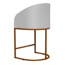 Ver imagem 4 de Poltrona Estilo Banqueta Decorativa Mia Tecido em Suede Base Metal Bronze - Estopar Poltrona Mia Sue