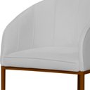 Ver imagem 3 de Poltrona Estilo Banqueta Decorativa Mia Tecido em Suede Base Metal Bronze - Estopar Poltrona Mia Sue