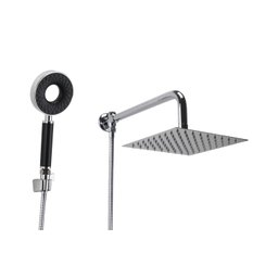 Ducha 20 Cm Inox com Desviador e Ducha de Mão Abs 3 Jatos - 1
