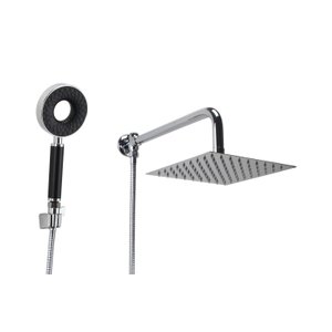 Ducha 20 Cm Inox com Desviador e Ducha de Mão Abs 3 Jatos