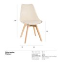 Ver mais imagens de Kit 4 Cadeiras Leda - Creme