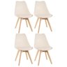 Kit 4 Cadeiras Leda - Creme - 1