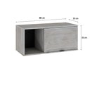 Ver imagem 6 de Armário Aéreo com Nicho e Porta Basculante 35x80x35cm Wlnp80 Snow - Preto