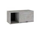 Ver imagem 1 de Armário Aéreo com Nicho e Porta Basculante 35x80x35cm Wlnp80 Snow - Preto