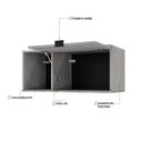 Ver imagem 3 de Armário Aéreo com Nicho e Porta Basculante 35x80x35cm Wlnp80 Snow - Preto