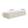 Aparador Penteadeira Console Suspenso Laqueado Off White - 5