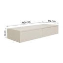 Ver imagem 5 de Aparador Penteadeira Console Suspenso Laqueado Off White