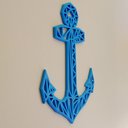 Ver imagem 2 de Quadro / Quadrinho Âncora 28cm - Marinheiro, Decoração:Azul Claro