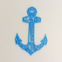 Ver imagem 1 de Quadro / Quadrinho Âncora 28cm - Marinheiro, Decoração:Azul Claro