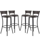 Ver imagem 1 de Kit 4 Banquetas Alta Forts Fibra Sintética UV Para Bancada, Área Gourmet, Lanchonete, Restaurante, V