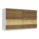 Ver imagem 1 de Armário de Cozinha Aéreo 120 cm 2 Portas com Vidro Branco/Rustic Glamy Madesa