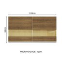 Ver imagem 3 de Armário de Cozinha Aéreo 120 cm 2 Portas com Vidro Branco/Rustic Glamy Madesa