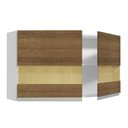 Ver imagem 6 de Armário de Cozinha Aéreo 120 cm 2 Portas com Vidro Branco/Rustic Glamy Madesa