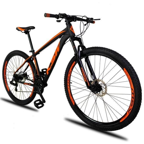 Bicicleta Aro 29 KSW Xlt 21V Câmbios Shimano Freio a Disco Mecânico Preto e Prata 17 - 4