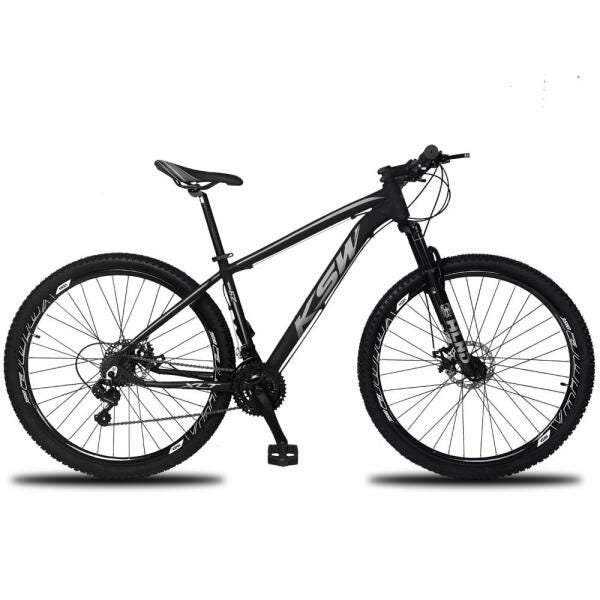 Bicicleta Aro 29 KSW Xlt 21V Câmbios Shimano Freio a Disco Mecânico Preto e Prata 17 - 10