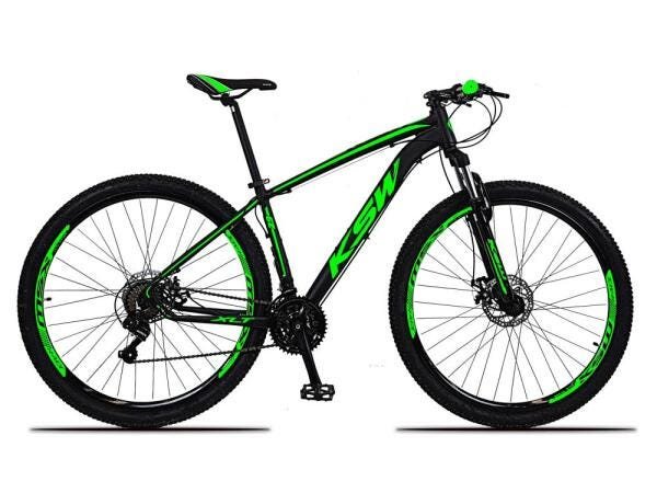 Bicicleta Aro 29 KSW Xlt 21V Câmbios Shimano Freio a Disco Mecânico Preto e Prata 17 - 1