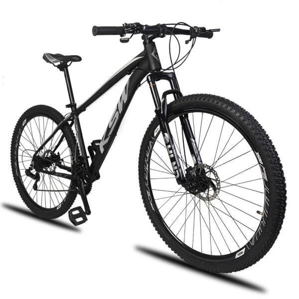 Bicicleta Aro 29 KSW Xlt 21V Câmbios Shimano Freio a Disco Mecânico Preto e Prata 17 - 11