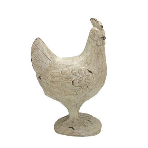 Escultura Decorativa em Resina Galinha Mabruk
