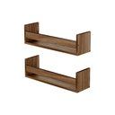 Ver imagem 3 de Kit 2 Prateleiras Porta Livros Freijó 60 X 12cm Suporte Invisivel
