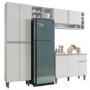 Ver imagem 2 de Cozinha Completa Modulada 4 Peças Vanessa Branco AJL Móveis