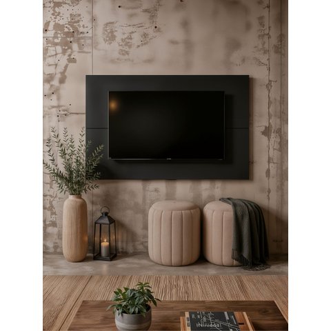 Painel para TV 150cm Retro MDF Grafite Dallas - On Móveis