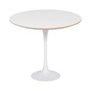 Ver imagem 1 de Mesa Saarinen Lateral Fórmica Branca 42cm - Base Branca Mgsaarinen