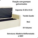 Ver imagem 4 de Kit Cabeceira e Calçadeira Baú Emma Suede Solteiro 90 Cm