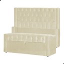 Ver imagem 1 de Kit Cabeceira e Calçadeira Baú Emma Suede Solteiro 90 Cm