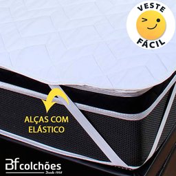 Protetor De Colchão + Capa De Travesseiro Queen 100% Impermeável Matelassado 140 Fios 100% Algodão - 5