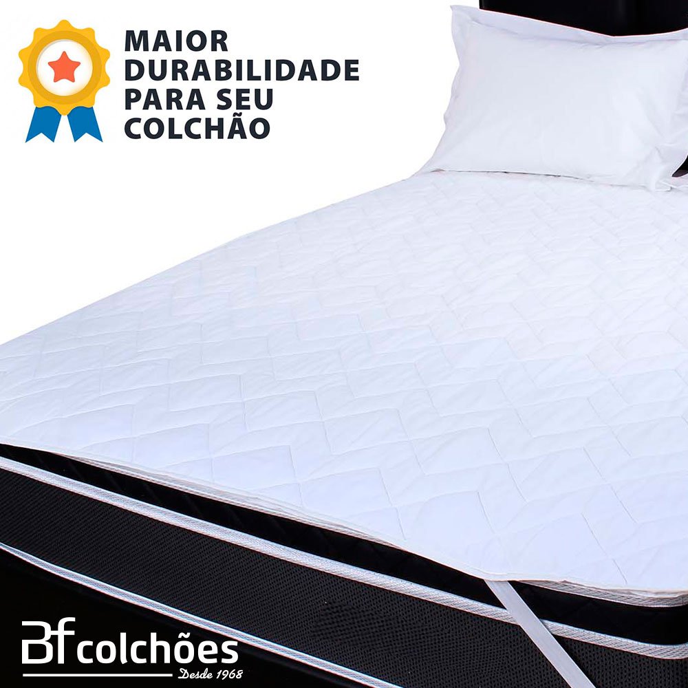 Protetor De Colchão + Capa De Travesseiro Queen 100% Impermeável Matelassado 140 Fios 100% Algodão - 6