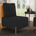 Ver imagem 2 de Poltrona Decorativa Sala Estar Living Pés Madeira Hungria L02 Couríssimo Whisky Bouclê Preto - Lyam 