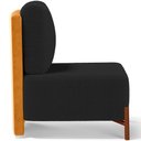 Ver imagem 6 de Poltrona Decorativa Sala Estar Living Pés Madeira Hungria L02 Couríssimo Whisky Bouclê Preto - Lyam 