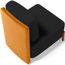 Ver imagem 7 de Poltrona Decorativa Sala Estar Living Pés Madeira Hungria L02 Couríssimo Whisky Bouclê Preto - Lyam 