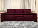 Ver imagem 2 de Sofá Retrátil e Reclinável 2,75m em Tecido Veludo c/ Pillow Nos Braços - Montagem Inclusa:Vinho
