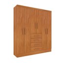 Ver imagem 1 de Guarda Roupa Casal 6 Portas 4 Gavetas Arizona S/ Espeho S/ Pés - Tcil Cinamomo