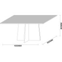Ver imagem 2 de Conjunto Sala de Jantar Mesa Ana 1,60m Tampo com Vidro e 6 Cadeiras Amanda - New Ceval - Ypê / Offwh