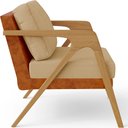 Ver imagem 7 de Kit 04 Poltronas Decorativas Sala Estar Pietra L02 Couríssimo Camel Linho Bege Escuro - Lyam Decor