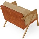 Ver mais imagens de Kit 04 Poltronas Decorativas Sala Estar Pietra L02 Couríssimo Camel Linho Bege Escuro - Lyam Decor