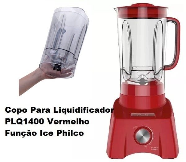 Copo Original para Liquidificador Philco Plq1400 Vermelho - 3