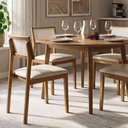 Ver imagem 2 de Cadeira de Jantar e Living Millie com Tela Natural Estofada Couríssimo - Desk Design