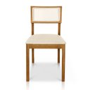 Ver imagem 4 de Cadeira de Jantar e Living Millie com Tela Natural Estofada Couríssimo - Desk Design
