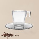 Ver imagem 4 de Jogo 2 Xícaras de Café de Vidro com Pires Transparente em Casa Tem 80ml