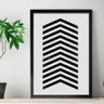 Quadro Decorativo Abstrato Geométrico Setas Preto e Branco-24x34Cm - 1