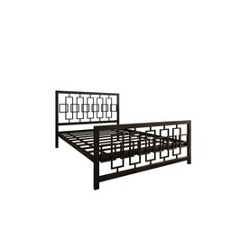Cama Casal Robusta Aço Ferro Tamanho Queen 158cmx198cm Cor Preto Estilo Industrial Ca-05 - 2
