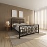 Cama Casal Robusta Aço Ferro Tamanho Queen 158cmx198cm Cor Preto Estilo Industrial Ca-05 - 1